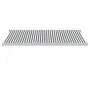 Toldo retráctil aluminio y tela gris antracita y blanco 4x3 m de , Toldos - Ref: Foro24-3216125, Precio: 908,90 €, Descuento: %