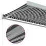 Toldo retráctil aluminio y tela gris antracita y blanco 4x3 m de , Toldos - Ref: Foro24-3216125, Precio: 908,90 €, Descuento: %