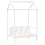 Set de cama y banco con techo madera de pino blanco 100x200 cm de , Camas y somieres - Ref: Foro24-3282172, Precio: 338,26 €,...