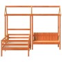 Set de cama y banco con techo madera pino marrón cera 75x190 cm de , Camas y somieres - Ref: Foro24-3282185, Precio: 311,49 €...