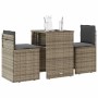 Sillas y mesita de jardín con cojines 3 piezas ratán PE gris de , Conjuntos de jardín - Ref: Foro24-4003871, Precio: 195,64 €...