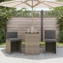 Sillas y mesita de jardín con cojines 3 piezas ratán PE gris de , Conjuntos de jardín - Ref: Foro24-4003871, Precio: 195,64 €...