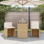 Sillas y mesita de jardín 3 piezas ratán sintético cojín beige de , Conjuntos de jardín - Ref: Foro24-4003873, Precio: 195,50...