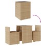 Sillas y mesita de jardín 3 piezas ratán sintético cojín beige de , Conjuntos de jardín - Ref: Foro24-4003873, Precio: 195,50...