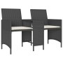 Sofá de jardín 2 plazas con mesa y taburetes ratán PE negro de , Sofás de exterior - Ref: Foro24-4003890, Precio: 187,49 €, D...
