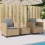 Sillas y mesita de jardín 3 piezas ratán sintético cojín beige de , Conjuntos de jardín - Ref: Foro24-4003899, Precio: 237,73...