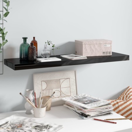 Estante flotante de pared MDF gris brillo 90x23,5x3,8 cm de vidaXL, Estantes y estanterías - Ref: Foro24-323775, Precio: 31,3...