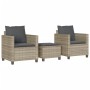 Sillas y mesita de jardín 3 piezas ratán sintético cojín gris de , Conjuntos de jardín - Ref: Foro24-4003901, Precio: 238,76 ...