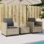 Sillas y mesita de jardín 3 piezas ratán sintético cojín gris de , Conjuntos de jardín - Ref: Foro24-4003901, Precio: 238,76 ...