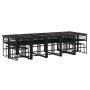 Set comedor de jardín con cojines 15 pzas ratán sintético negro de , Conjuntos de jardín - Ref: Foro24-3295031, Precio: 894,2...
