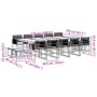 Set comedor de jardín con cojines 15 pzas ratán sintético negro de , Conjuntos de jardín - Ref: Foro24-3295031, Precio: 894,2...