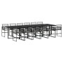 Set comedor de jardín con cojines 13 pzas ratán sintético negro de , Conjuntos de jardín - Ref: Foro24-3295027, Precio: 949,9...