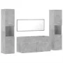 Juego muebles de baño 4 pzas madera contrachapada gris hormigón de , Muebles de baño - Ref: Foro24-3308539, Precio: 221,28 €,...