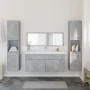 Juego muebles de baño 4 pzas madera contrachapada gris hormigón de , Muebles de baño - Ref: Foro24-3308539, Precio: 221,28 €,...