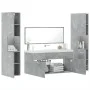 Juego muebles de baño 4 pzas madera contrachapada gris hormigón de , Muebles de baño - Ref: Foro24-3308539, Precio: 221,28 €,...