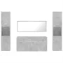 Juego muebles de baño 4 pzas madera contrachapada gris hormigón de , Muebles de baño - Ref: Foro24-3308539, Precio: 221,28 €,...