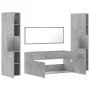 Juego muebles de baño 4 pzas madera contrachapada gris hormigón de , Muebles de baño - Ref: Foro24-3308539, Precio: 221,28 €,...