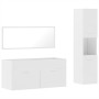 Set muebles de baño 3 piezas madera contrachapada blanco brillo de , Muebles de baño - Ref: Foro24-3308530, Precio: 145,10 €,...