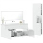 Set muebles de baño 3 piezas madera contrachapada blanco brillo de , Muebles de baño - Ref: Foro24-3308530, Precio: 145,10 €,...