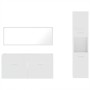 Set muebles de baño 3 piezas madera contrachapada blanco brillo de , Muebles de baño - Ref: Foro24-3308530, Precio: 145,10 €,...