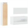 Set muebles de baño 3 piezas madera contrachapada blanco brillo de , Muebles de baño - Ref: Foro24-3308530, Precio: 145,10 €,...