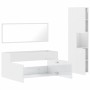 Set muebles de baño 3 piezas madera contrachapada blanco brillo de , Muebles de baño - Ref: Foro24-3308530, Precio: 145,10 €,...