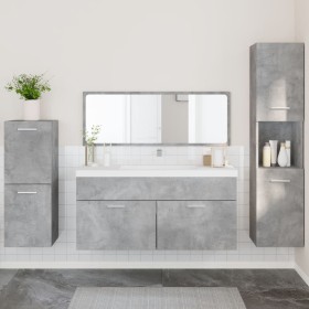 Juego muebles de baño 4 pzas madera contrachapada gris hormigón de , Muebles de baño - Ref: Foro24-3308524, Precio: 180,68 €,...