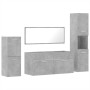 Juego muebles de baño 4 pzas madera contrachapada gris hormigón de , Muebles de baño - Ref: Foro24-3308524, Precio: 180,68 €,...