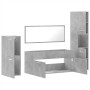 Juego muebles de baño 4 pzas madera contrachapada gris hormigón de , Muebles de baño - Ref: Foro24-3308524, Precio: 180,68 €,...