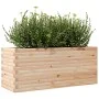 Jardinera de madera maciza de pino 110x40x45,5 cm de , Maceteros y jardineras - Ref: Foro24-847273, Precio: 115,28 €, Descuen...