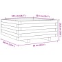 Jardinera de madera maciza de pino blanco 60x60x26,5 cm de , Maceteros y jardineras - Ref: Foro24-847299, Precio: 75,30 €, De...