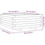 Jardinera de madera maciza de pino blanco 60x60x26,5 cm de , Maceteros y jardineras - Ref: Foro24-847299, Precio: 74,37 €, De...