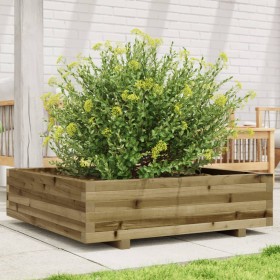 Jardinera de madera de pino impregnada 90x90x26,5 cm de , Maceteros y jardineras - Ref: Foro24-847317, Precio: 104,47 €, Desc...