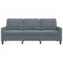 Dreisitzer-Sofa aus dunkelgrauem Samt, 180 cm von , Sofas - Ref: Foro24-4007635, Preis: 253,56 €, Rabatt: %