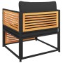 Sillón de jardín con cojines madera maciza de acacia de , Sofás modulares de exterior - Ref: Foro24-367641, Precio: 156,95 €,...