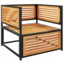 Sillón de jardín con cojines madera maciza de acacia de , Sofás modulares de exterior - Ref: Foro24-367648, Precio: 156,40 €,...