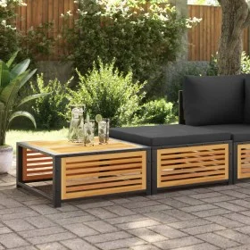 Mesa de jardín con taburete madera maciza de acacia de , Sofás modulares de exterior - Ref: Foro24-367643, Precio: 186,92 €, ...