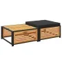 Mesa de jardín con taburete madera maciza de acacia de , Sofás modulares de exterior - Ref: Foro24-367643, Precio: 186,92 €, ...