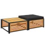 Mesa de jardín con taburete madera maciza de acacia de , Sofás modulares de exterior - Ref: Foro24-367643, Precio: 190,36 €, ...
