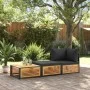 Mesa de jardín con taburete madera maciza de acacia de , Sofás modulares de exterior - Ref: Foro24-367643, Precio: 186,92 €, ...