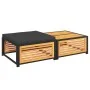 Mesa de jardín con taburete madera maciza de acacia de , Sofás modulares de exterior - Ref: Foro24-367643, Precio: 186,92 €, ...