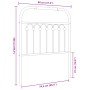 Cabecero de metal negro 75 cm de , Cabeceros y pies de cama - Ref: Foro24-376626, Precio: 39,64 €, Descuento: %