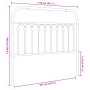 Cabecero de metal negro 107 cm de , Cabeceros y pies de cama - Ref: Foro24-376630, Precio: 42,63 €, Descuento: %