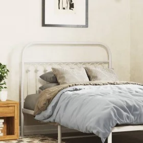 White metal headboard 107 cm by , Headboards and footboards - Ref: Foro24-376679, Price: 40,61 €, Discount: %