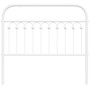 Cabecero de metal blanco 107 cm de , Cabeceros y pies de cama - Ref: Foro24-376679, Precio: 41,21 €, Descuento: %