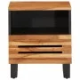 Mesita de noche de madera maciza de acacia 40x34x46 cm de , Mesitas de noche - Ref: Foro24-377468, Precio: 44,95 €, Descuento: %