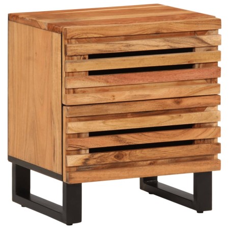 Mesita de noche de madera maciza de acacia 40x34x46 cm de , Mesitas de noche - Ref: Foro24-377428, Precio: 70,49 €, Descuento: %