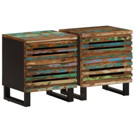 Mesitas de noche 2 uds de madera maciza reciclada 40x34x46 cm de , Mesitas de noche - Ref: Foro24-377435, Precio: 105,32 €, D...