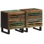Mesitas de noche 2 uds de madera maciza reciclada 40x34x46 cm by , Nightstands - Ref: Foro24-377435, Price: 104,27 €, Discoun...