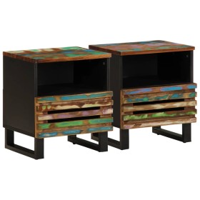 Mesitas de noche 2 uds de madera maciza reciclada 40x34x46 cm de , Mesitas de noche - Ref: Foro24-377475, Precio: 80,28 €, De...
